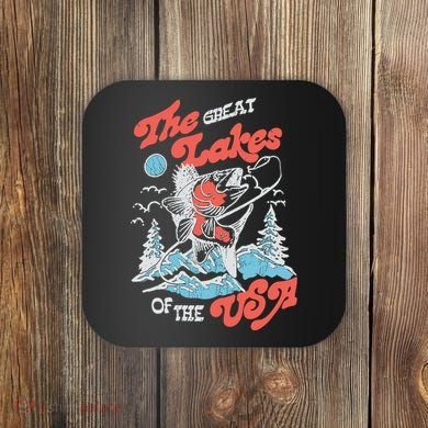 The Great Lakes Retro Inspired Graphic Coaster