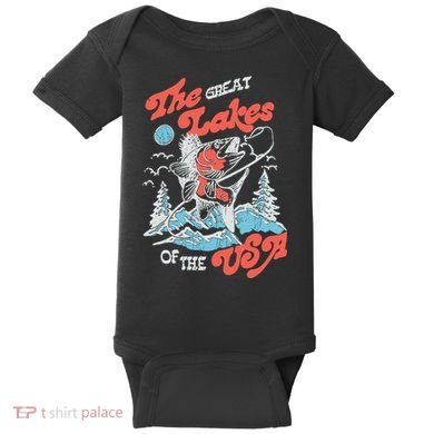 The Great Lakes Retro Inspired Graphic Baby Bodysuit