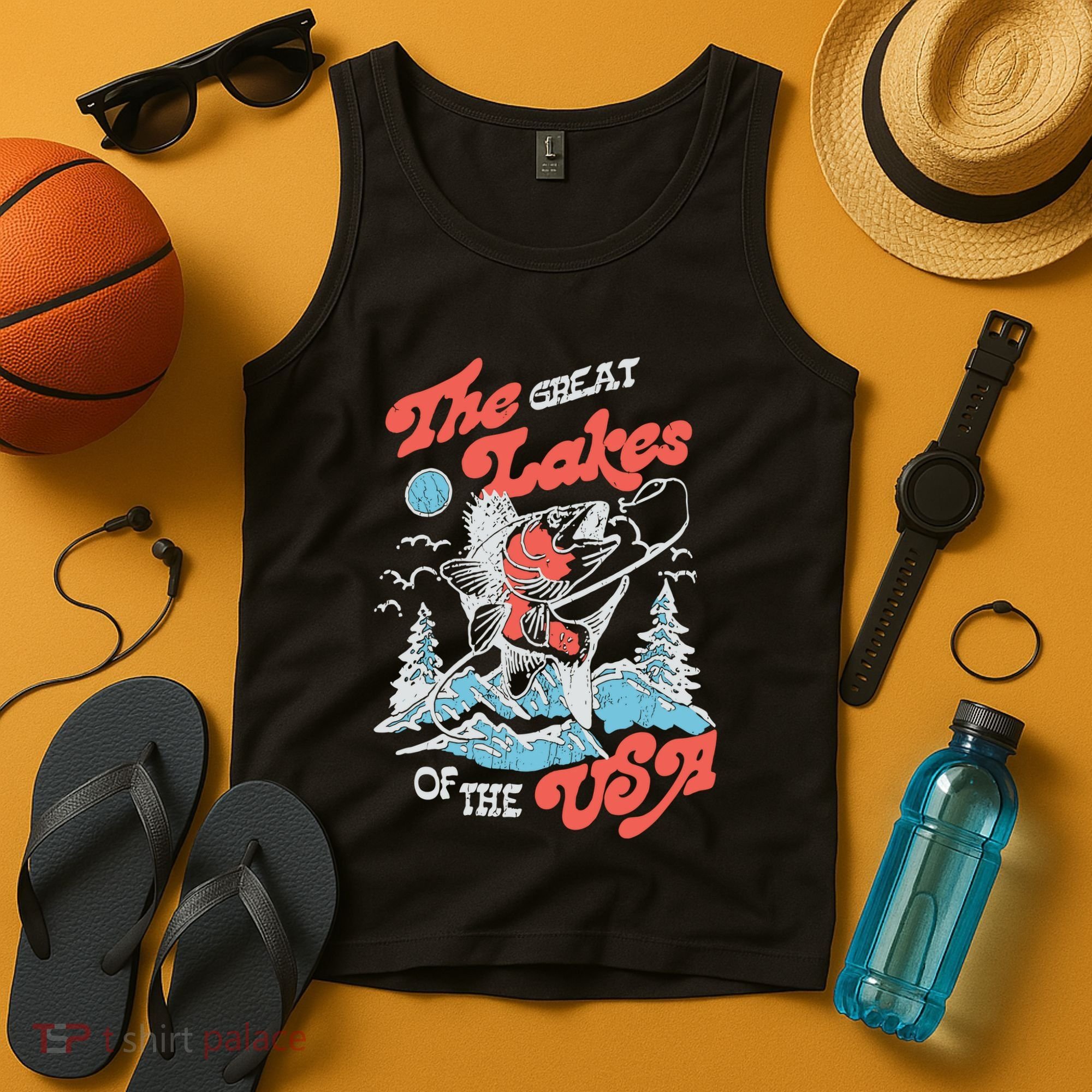 The Great Lakes Retro Inspired Graphic Tank Top