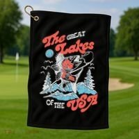 The Great Lakes Retro Inspired Graphic Golf Towel thumb 1