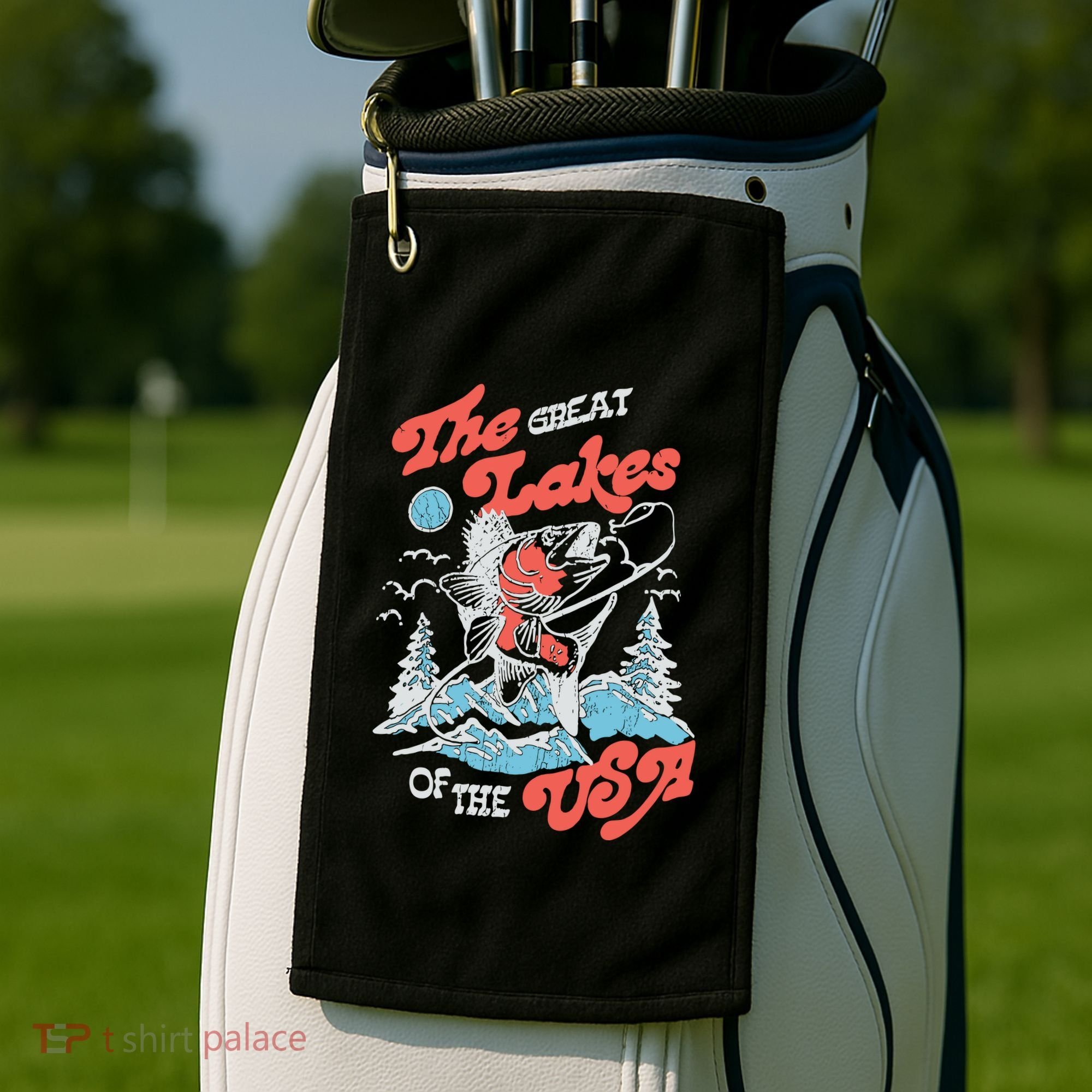 The Great Lakes Retro Inspired Graphic Golf Towel