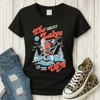 The Great Lakes Retro Inspired Graphic Women's T-Shirt thumb 3