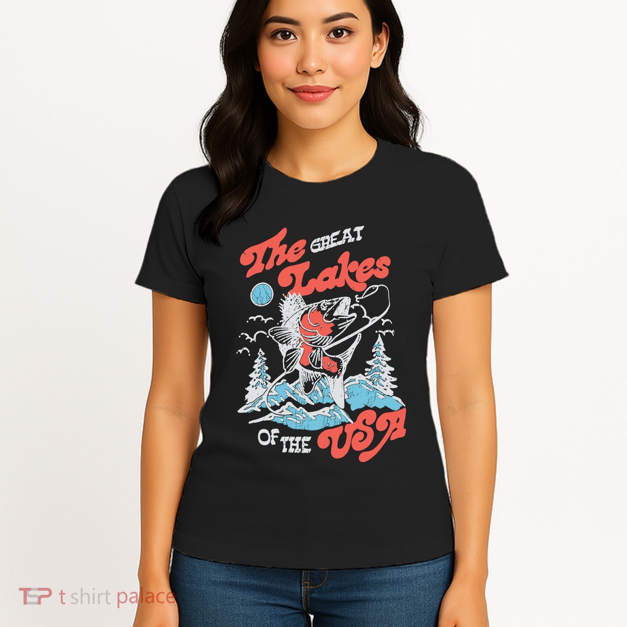 The Great Lakes Retro Inspired Graphic Women's T-Shirt
