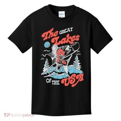 The Great Lakes Retro Inspired Graphic Kids T-Shirt