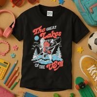 The Great Lakes Retro Inspired Graphic Kids T-Shirt thumb 3