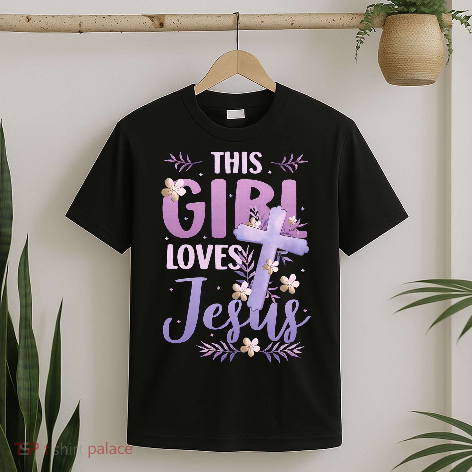 This Girl Loves Jesus Cute Christian Girl Jesus T-Shirt
