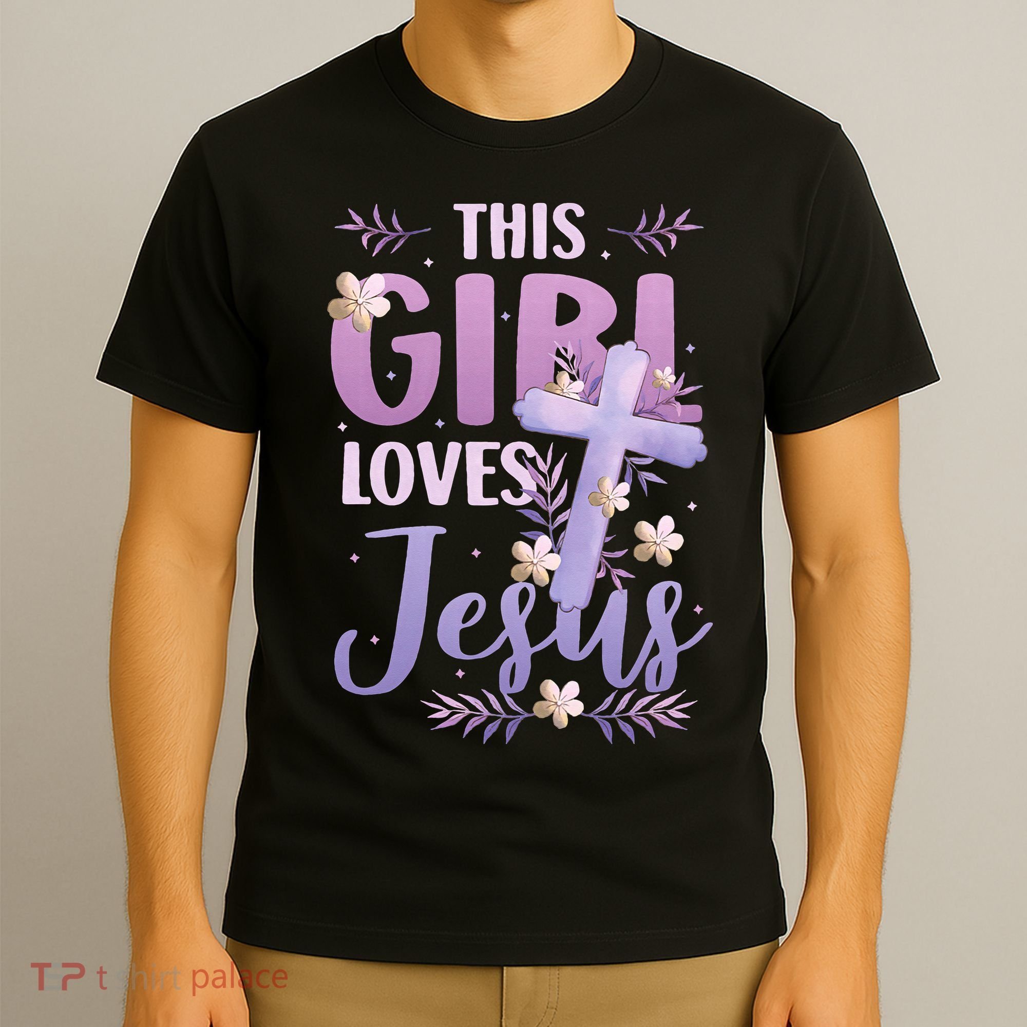 This Girl Loves Jesus Cute Christian Girl Jesus T-Shirt