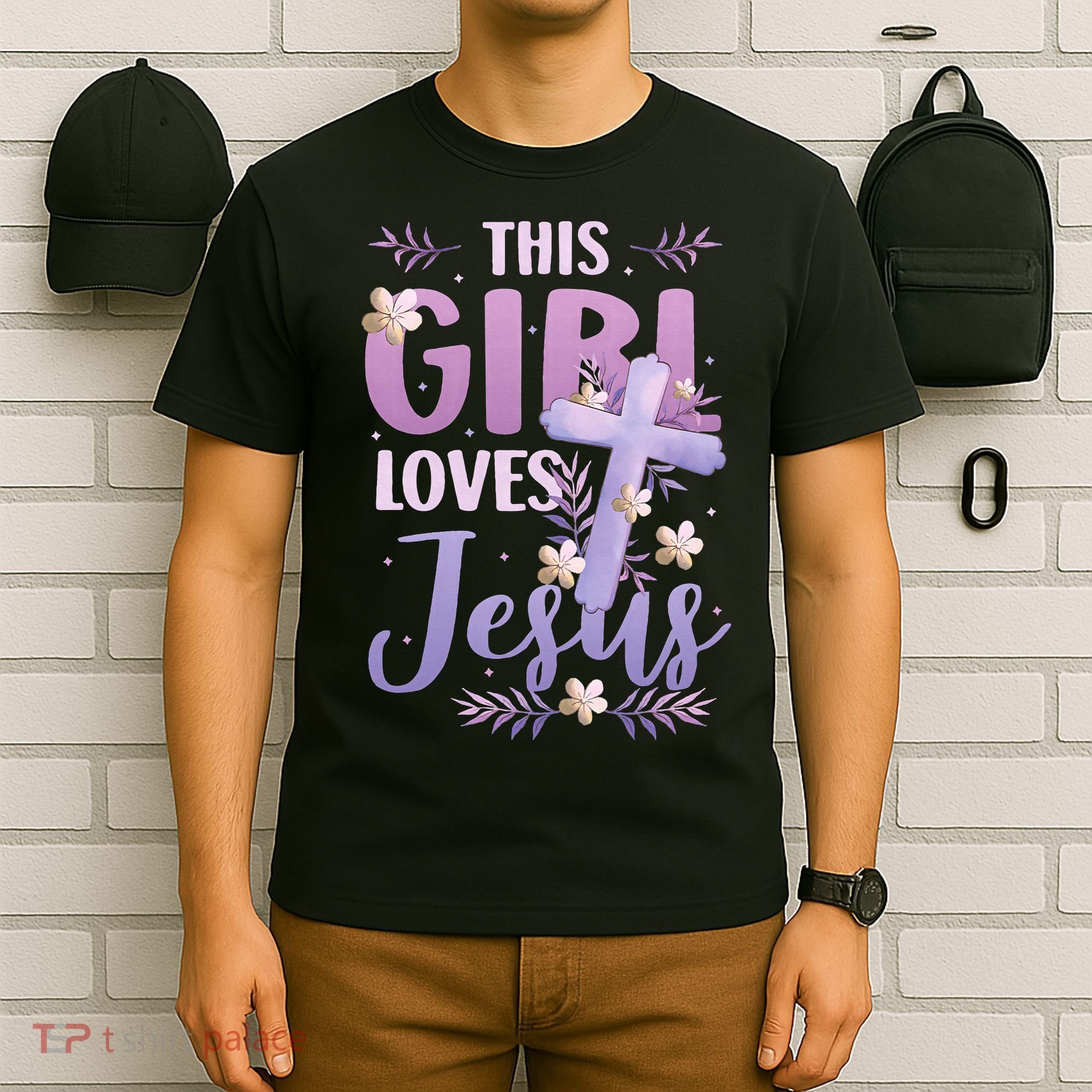 This Girl Loves Jesus Cute Christian Girl Jesus T-Shirt