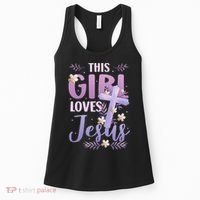 This Girl Loves Jesus Cute Christian Girl Jesus Women's Tank Top thumb 0
