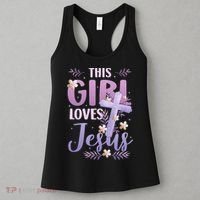 This Girl Loves Jesus Cute Christian Girl Jesus Women's Tank Top thumb 3