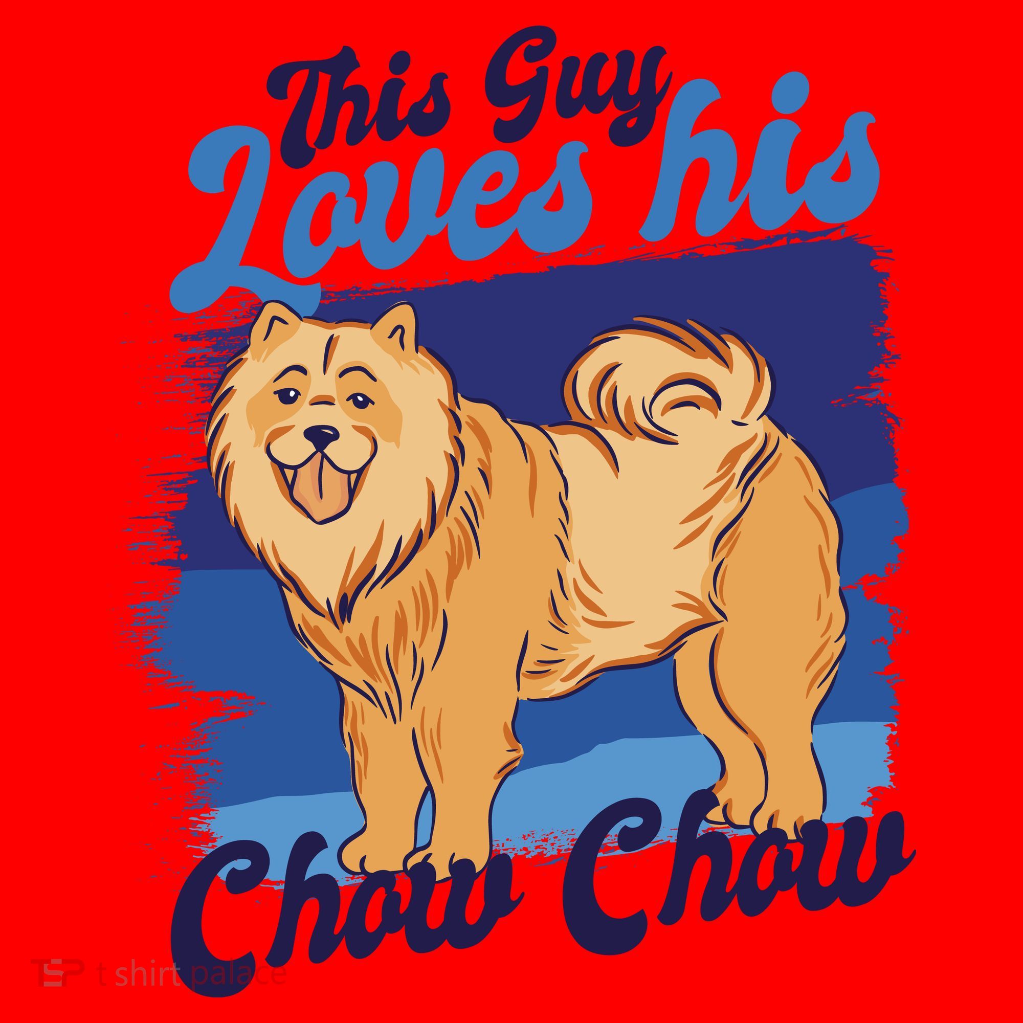 This Guy Loves His Chow Chow Dog Santa Hat