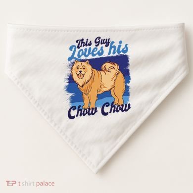 This Guy Loves His Chow Chow Dog USA-Made Doggie Bandana