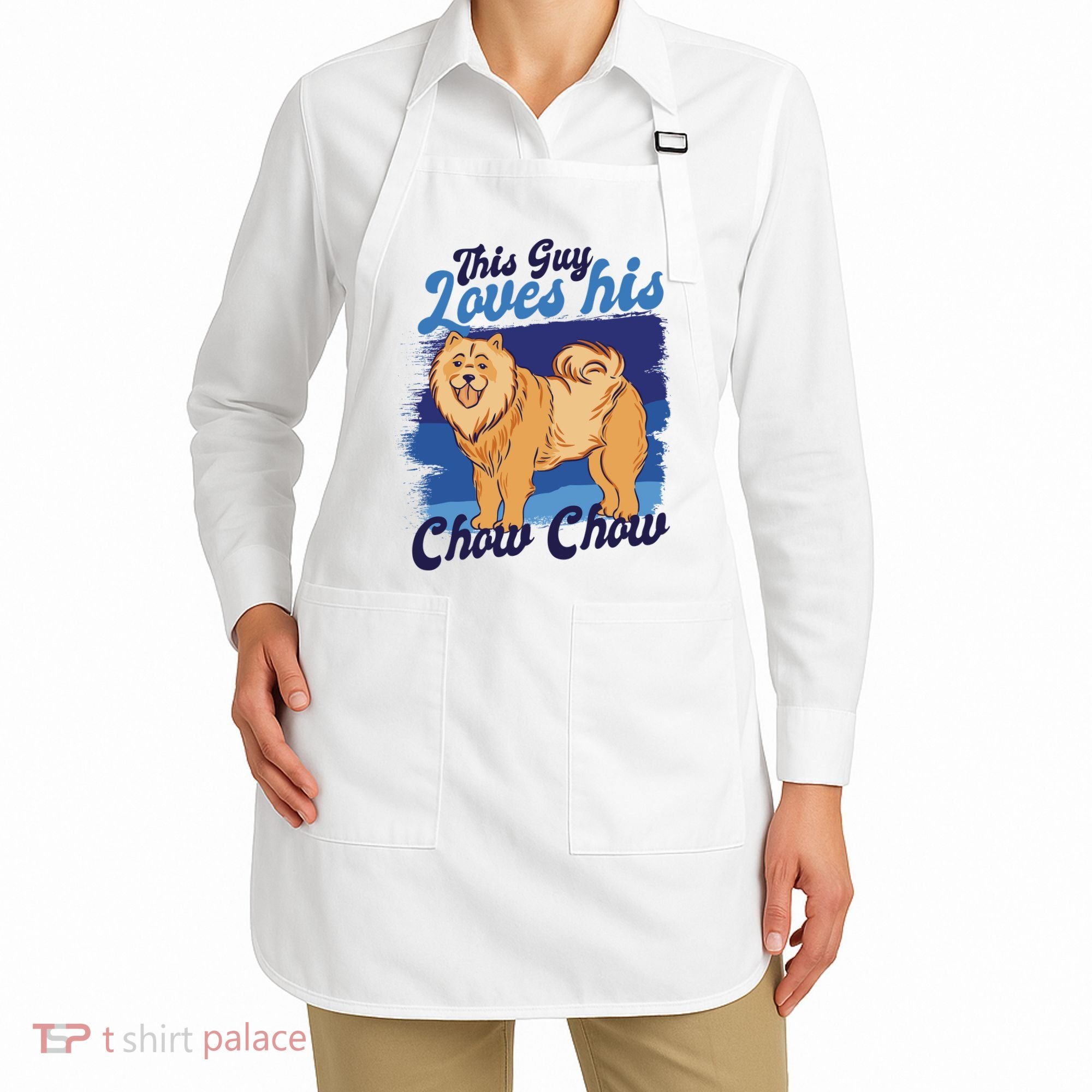 This Guy Loves His Chow Chow Dog Apron