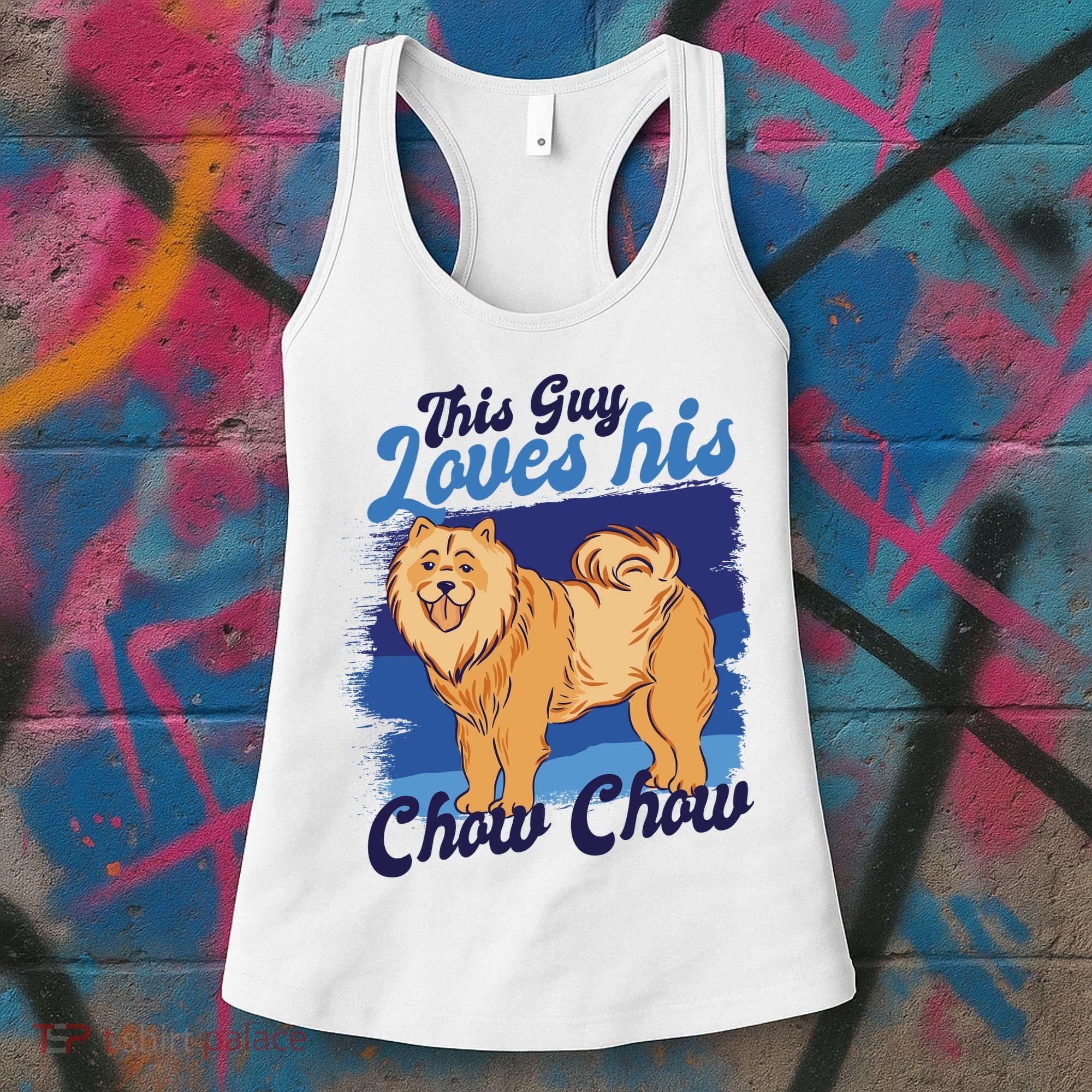 This Guy Loves His Chow Chow Dog Women's Tank Top