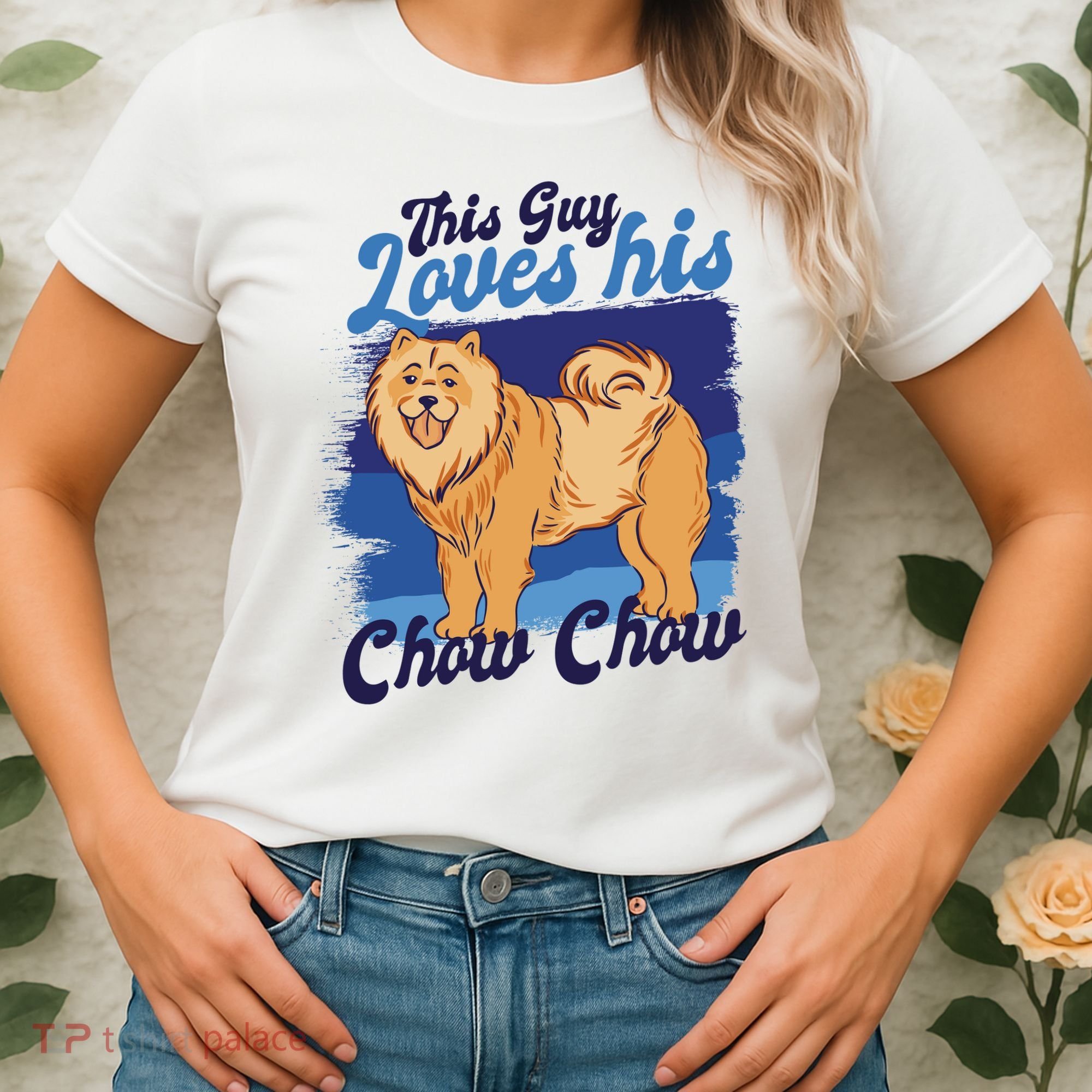 This Guy Loves His Chow Chow Dog Women's T-Shirt