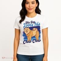 This Guy Loves His Chow Chow Dog Women's T-Shirt thumb 4
