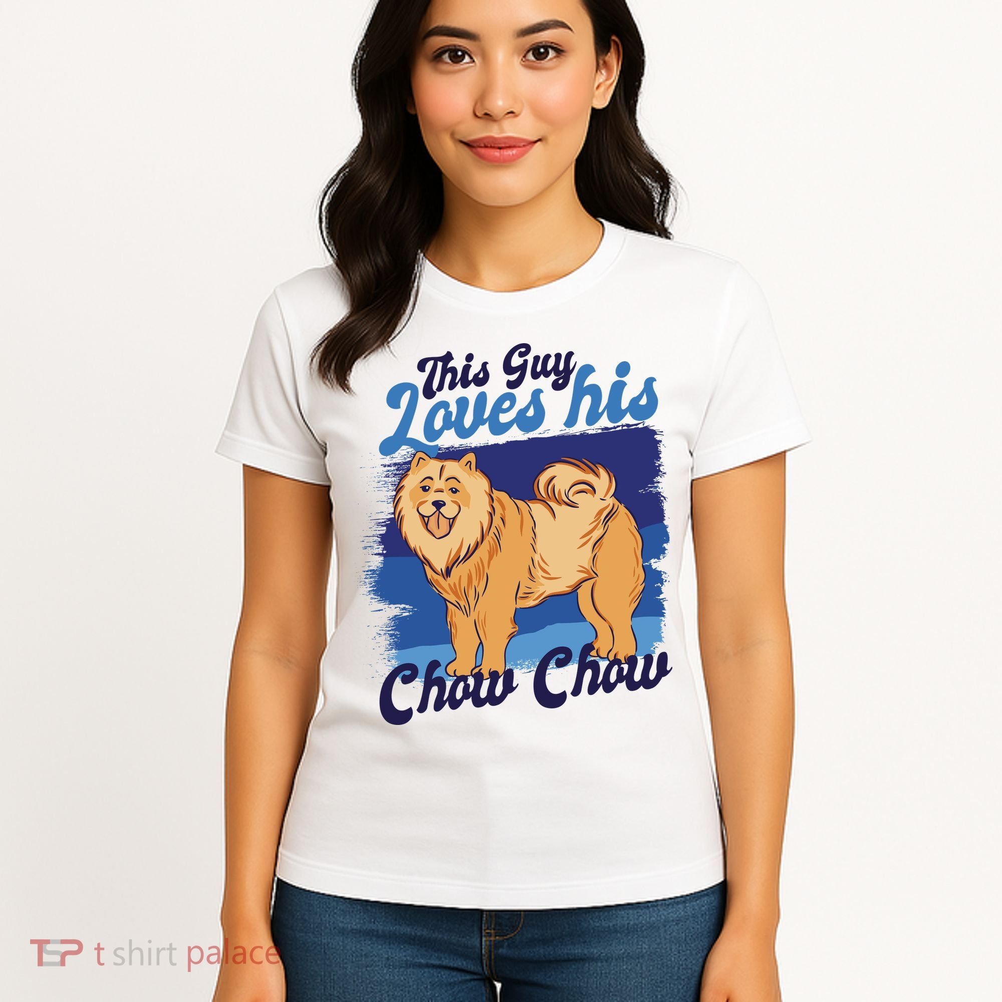 This Guy Loves His Chow Chow Dog Women's T-Shirt