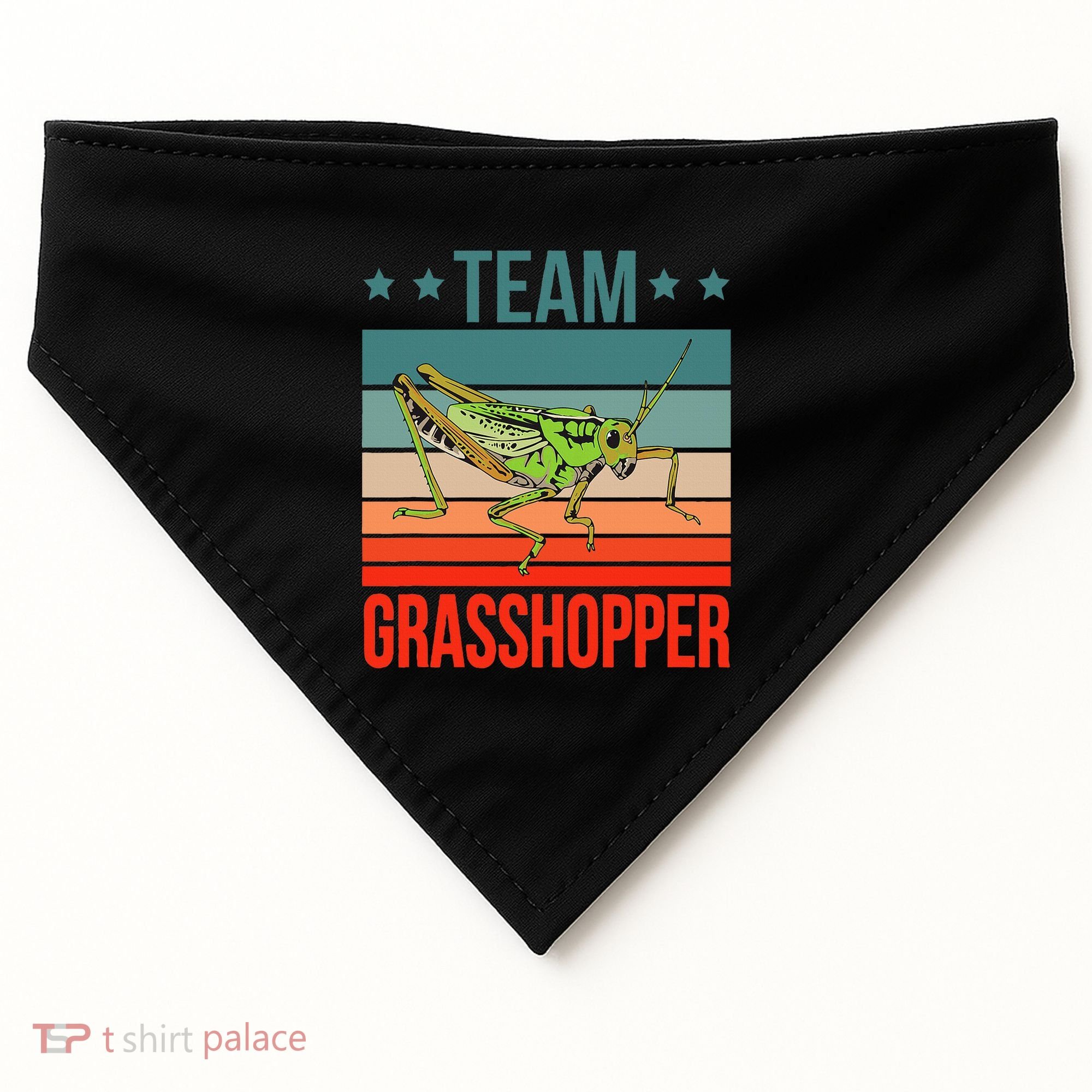 Team Grasshopper Locust Entomologist Insect Grasshopper USA-Made Doggie Bandana