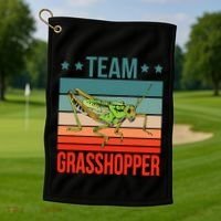 Team Grasshopper Locust Entomologist Insect Grasshopper Golf Towel thumb 1