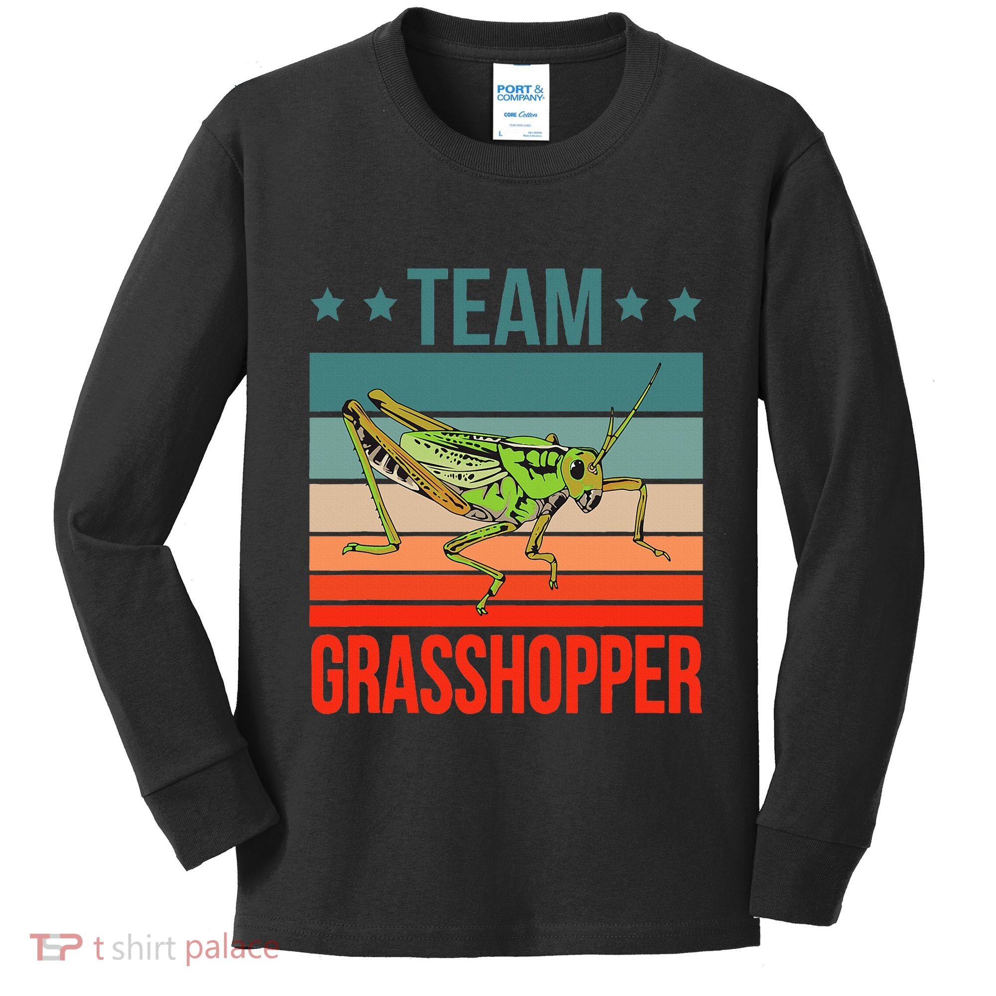 Team Grasshopper Locust Entomologist Insect Grasshopper Kids Long Sleeve Shirt