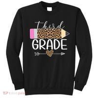 Third Grade Leopard Pencil Back To School Teachers Sweatshirt thumb 0
