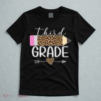 Third Grade Leopard Pencil Back To School Teachers T-Shirt thumb 5