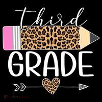 Third Grade Leopard Pencil Back To School Teachers Bucket Hat thumb 4