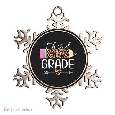 Third Grade Leopard Pencil Back To School Teachers Ornament