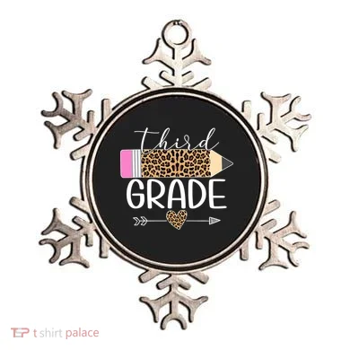 Third Grade Leopard Pencil Back To School Teachers Ornament