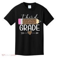 Third Grade Leopard Pencil Back To School Teachers Kids T-Shirt thumb 0