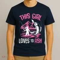 This Girl Loves To Fish Fishing Girl T-Shirt thumb 3