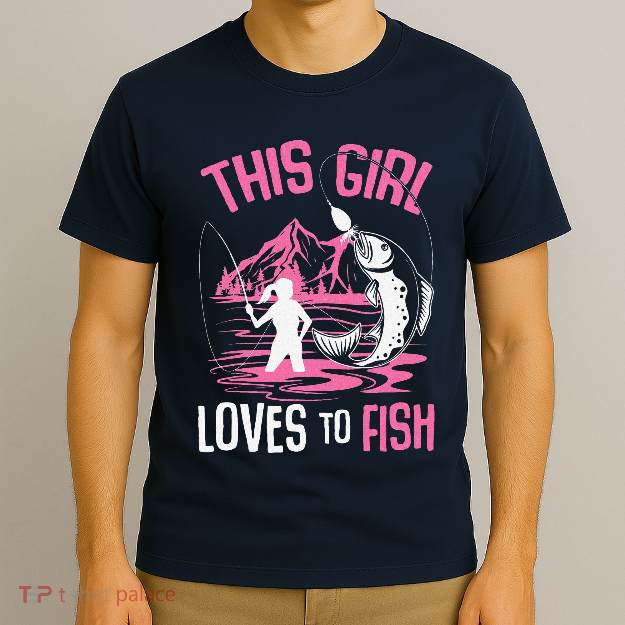 This Girl Loves To Fish Fishing Girl T-Shirt