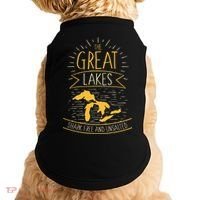 The Great Lakes Shark Free Unsalted Michigan Gift Doggie Tank thumb 0