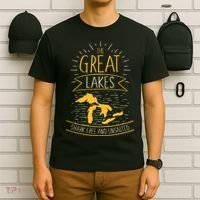 The Great Lakes Shark Free Unsalted Michigan Gift T-Shirt thumb 6