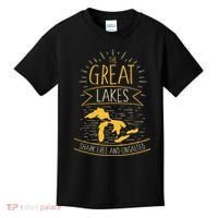 The Great Lakes Shark Free Unsalted Michigan Gift Kids T-Shirt thumb 0