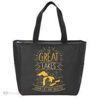 The Great Lakes Shark Free Unsalted Michigan Gift Tote Bag thumb 0