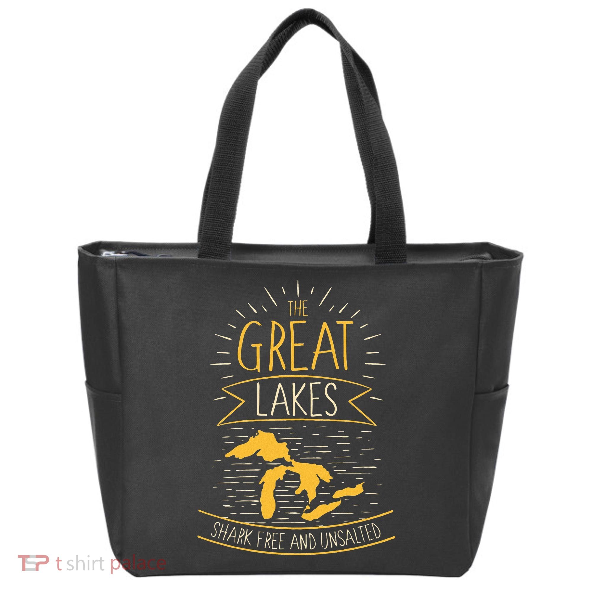The Great Lakes Shark Free Unsalted Michigan Gift Tote Bag