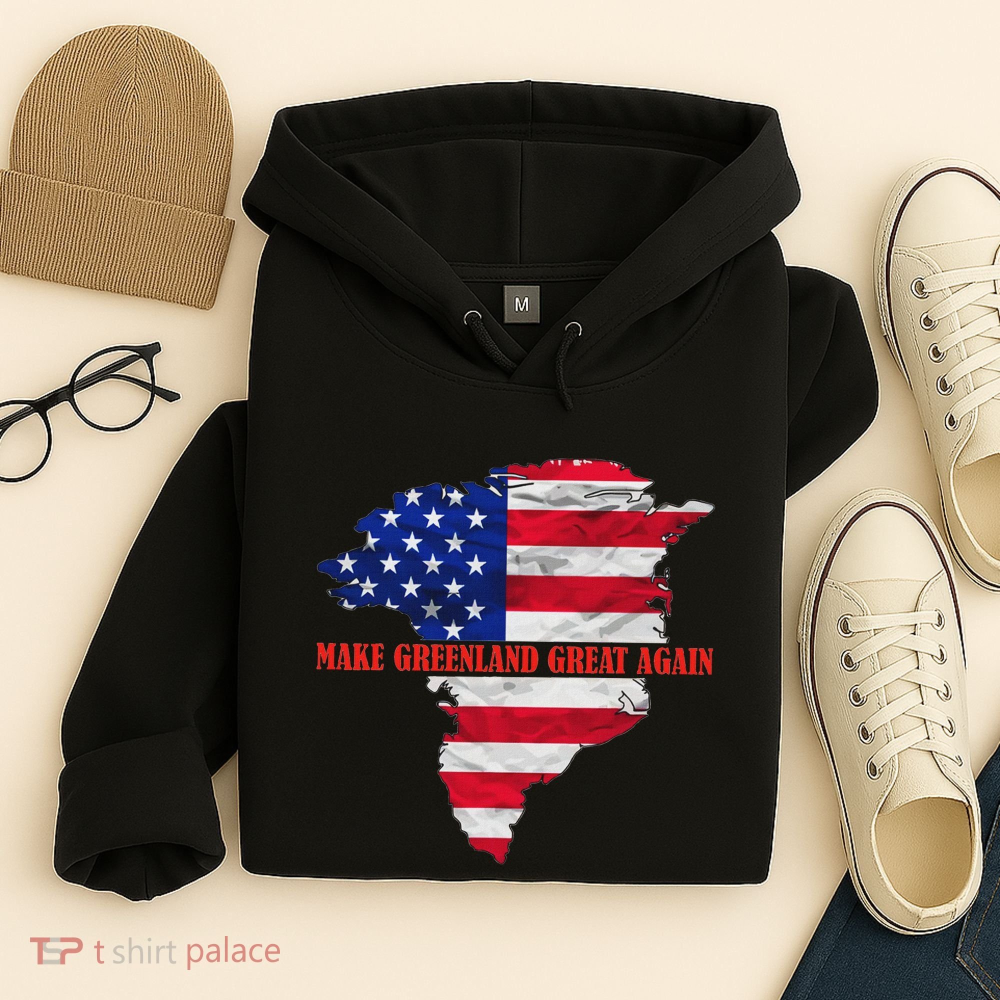 Trump Greenland Make Greenland Great Again Map Hoodie
