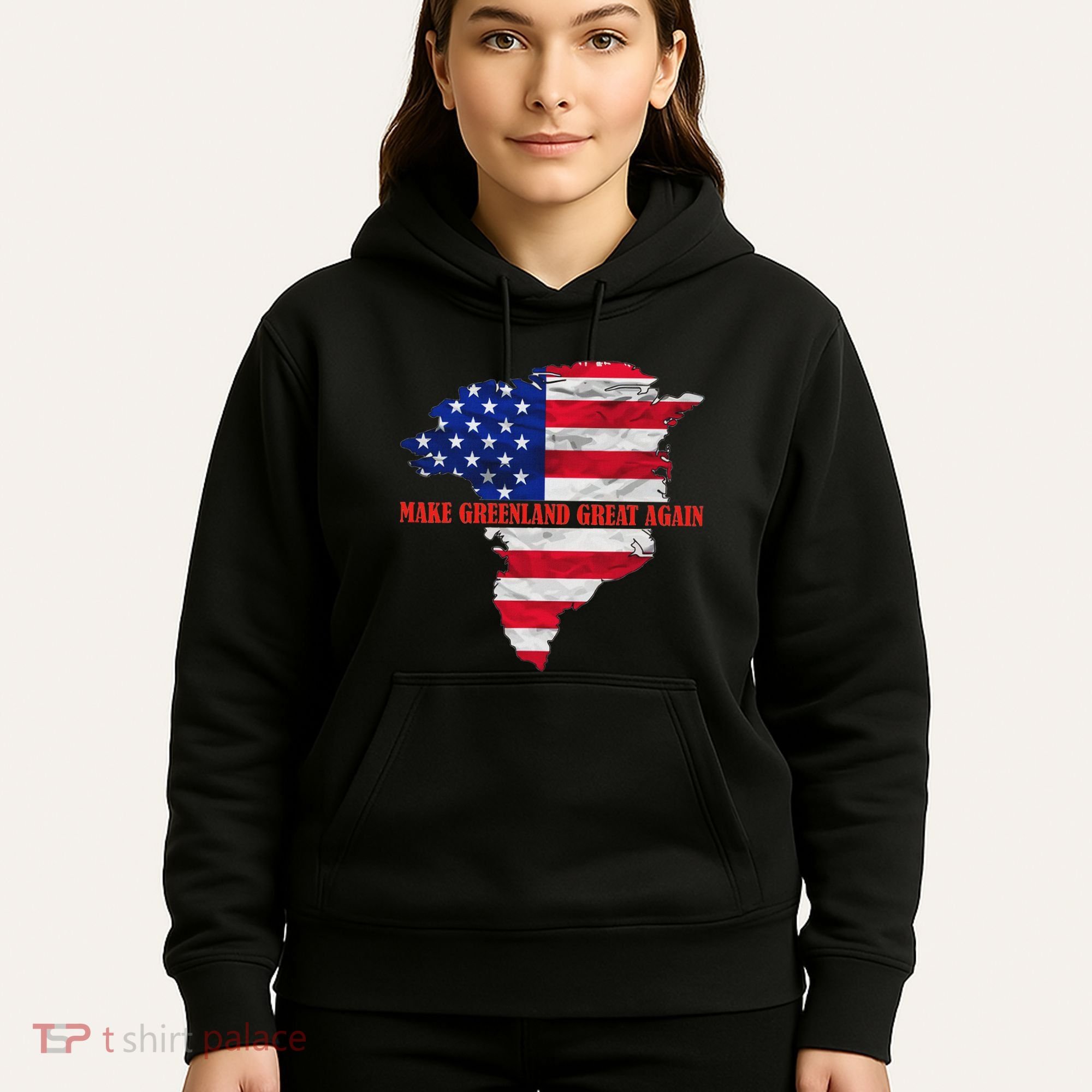 Trump Greenland Make Greenland Great Again Map Hoodie