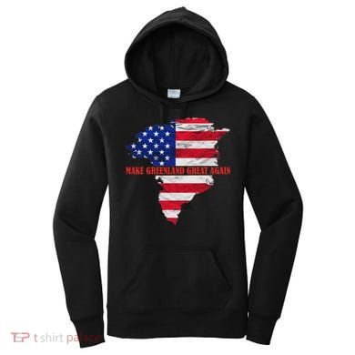 Trump Greenland Make Greenland Great Again Map Women's Hoodie