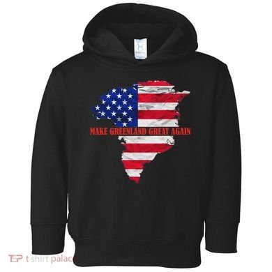 Trump Greenland Make Greenland Great Again Map Toddler Hoodie
