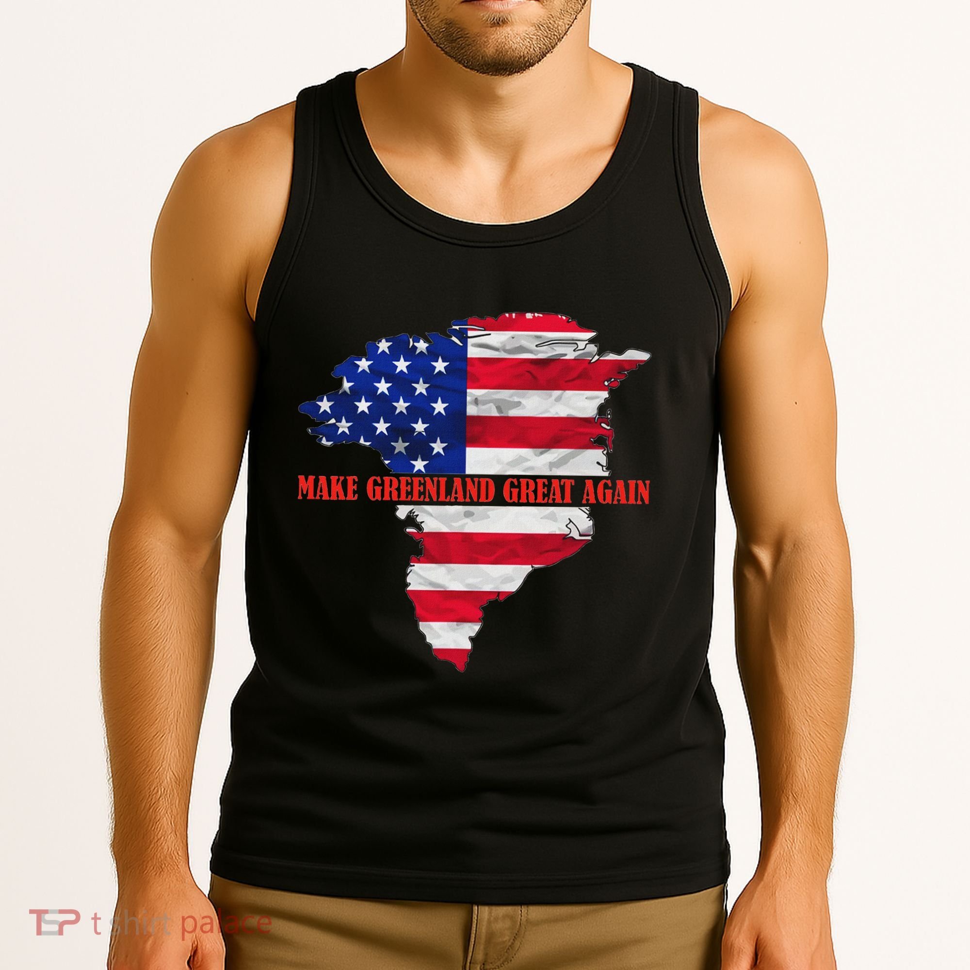 Trump Greenland Make Greenland Great Again Map Tank Top