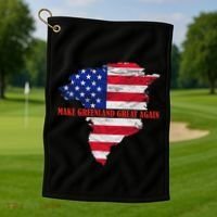 Trump Greenland Make Greenland Great Again Map Golf Towel thumb 1