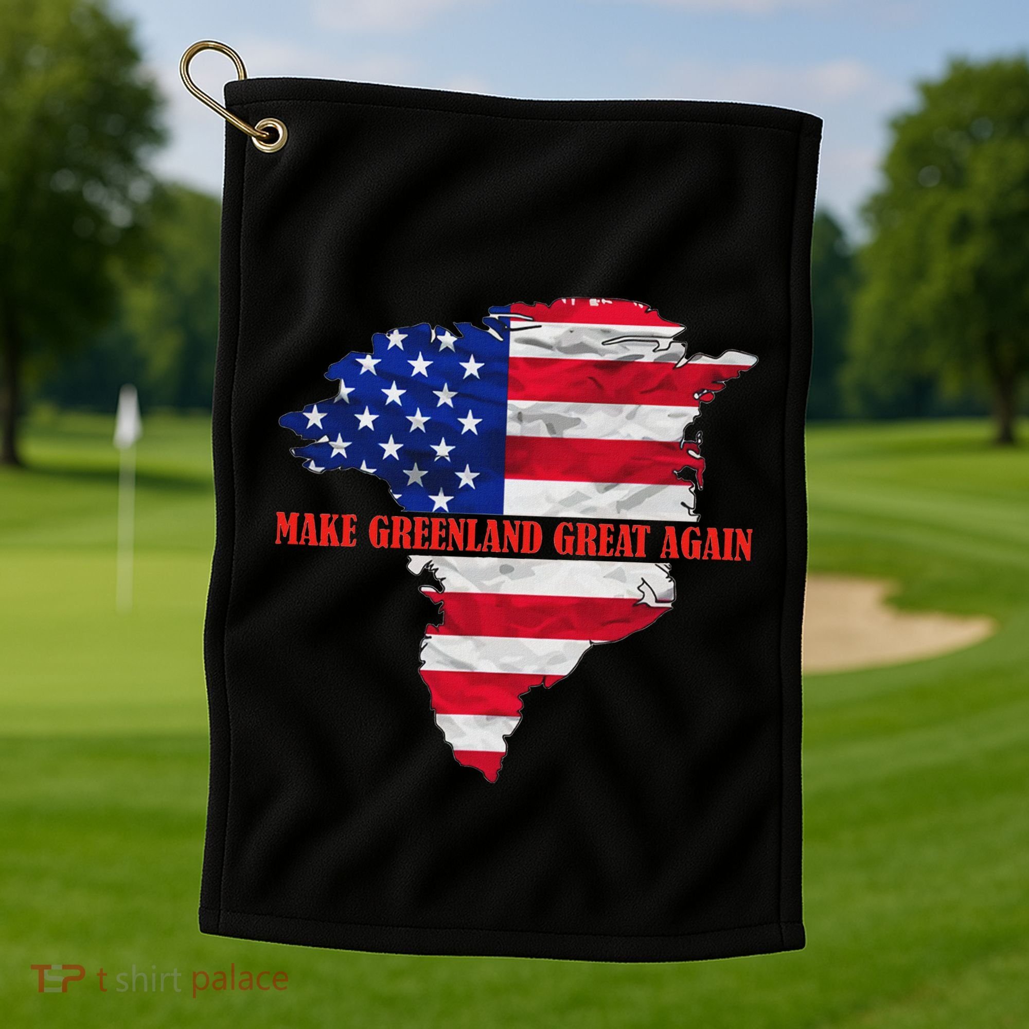 Trump Greenland Make Greenland Great Again Map Golf Towel