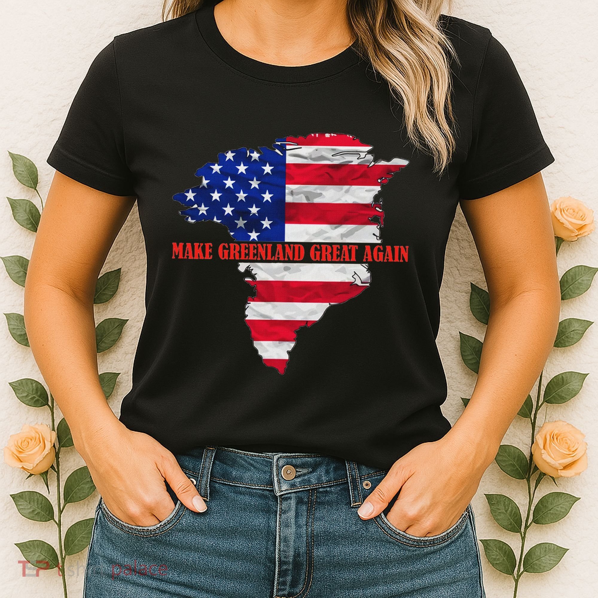 Trump Greenland Make Greenland Great Again Map Women's T-Shirt