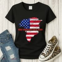 Trump Greenland Make Greenland Great Again Map Women's T-Shirt thumb 3
