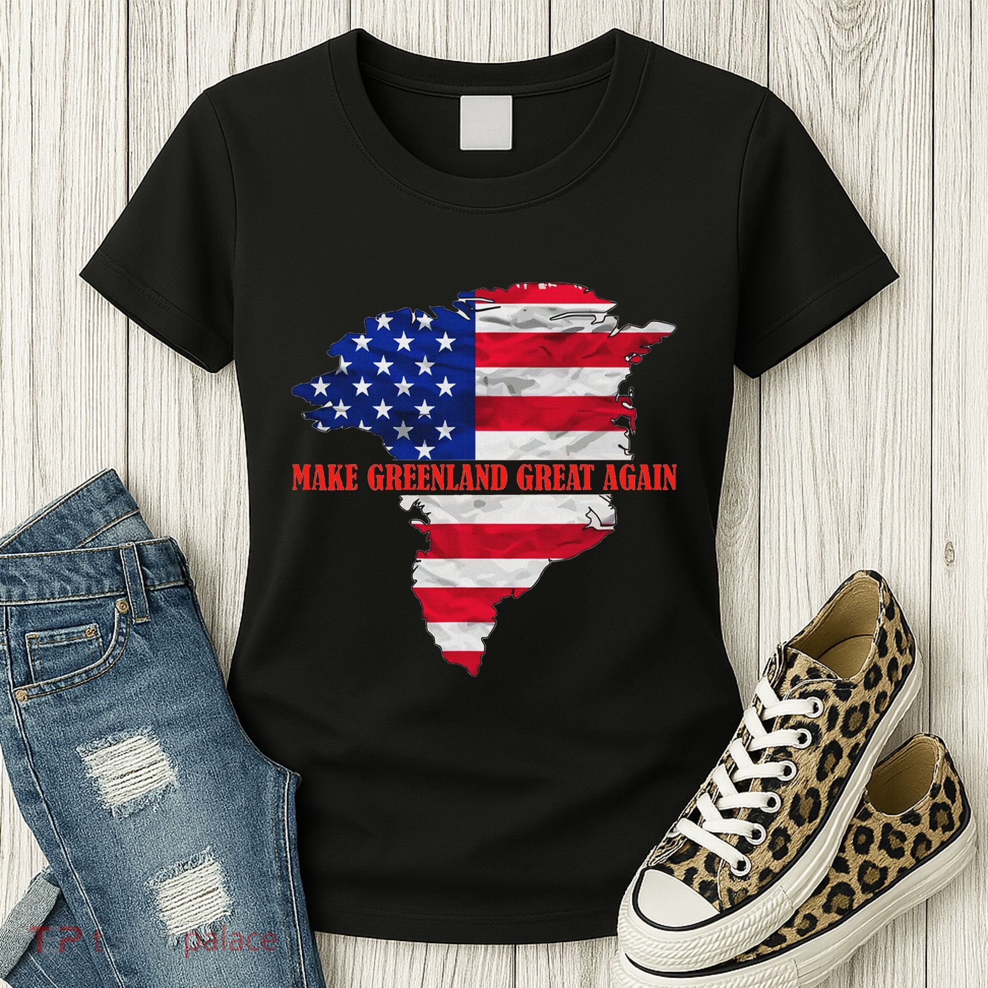 Trump Greenland Make Greenland Great Again Map Women's T-Shirt