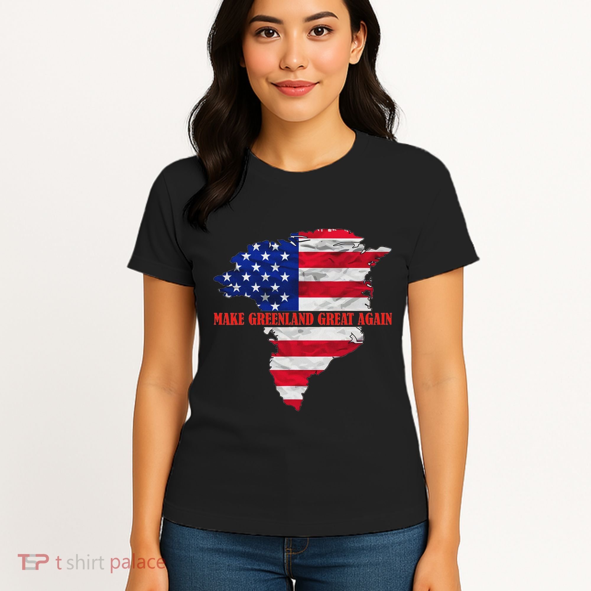 Trump Greenland Make Greenland Great Again Map Women's T-Shirt