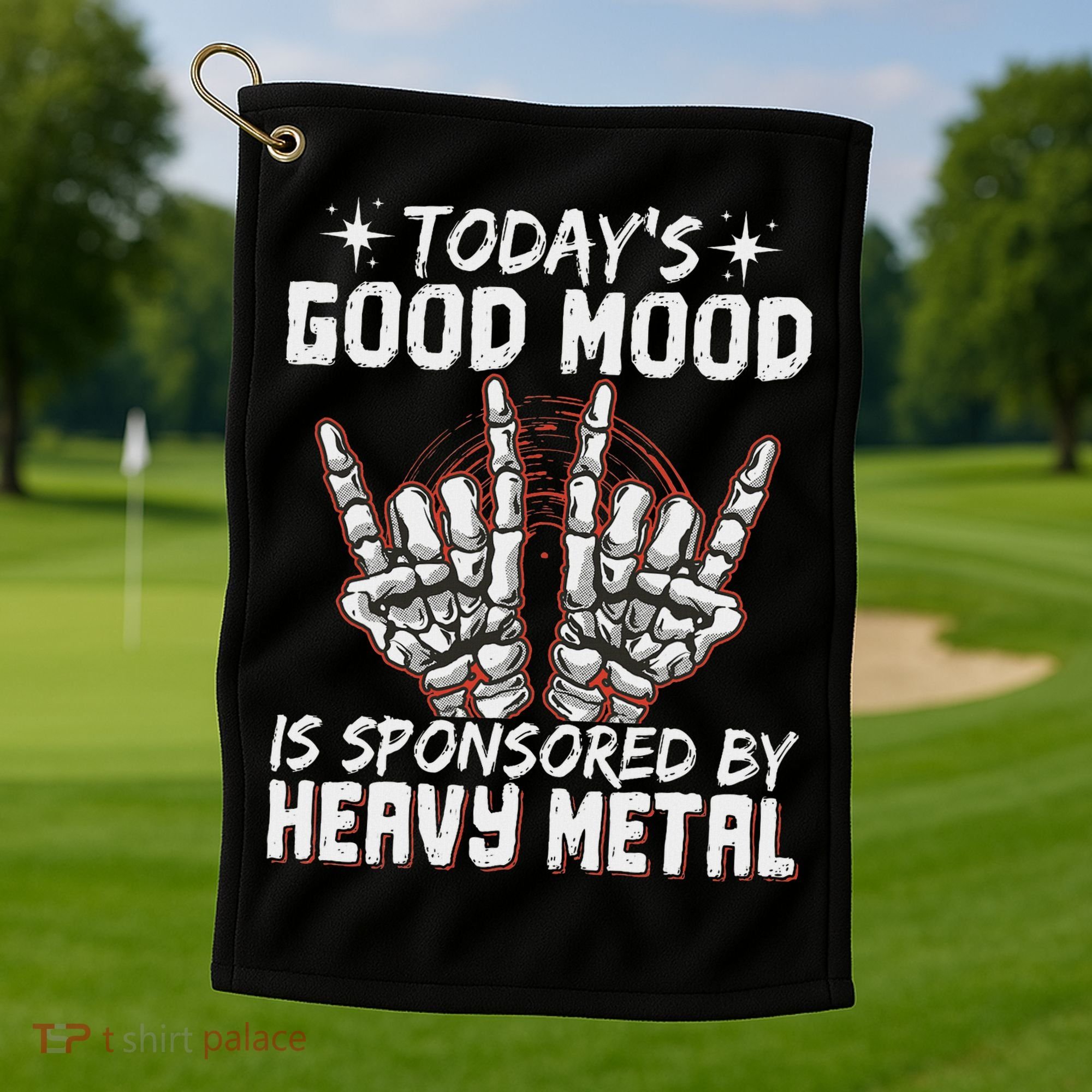Today's Good Mood Is Sponsored By Heavy Metal Golf Towel