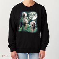 Three Granny Moon 3 Old Ladys Howling Weird Cursed Meme Women's Sweatshirt thumb 0